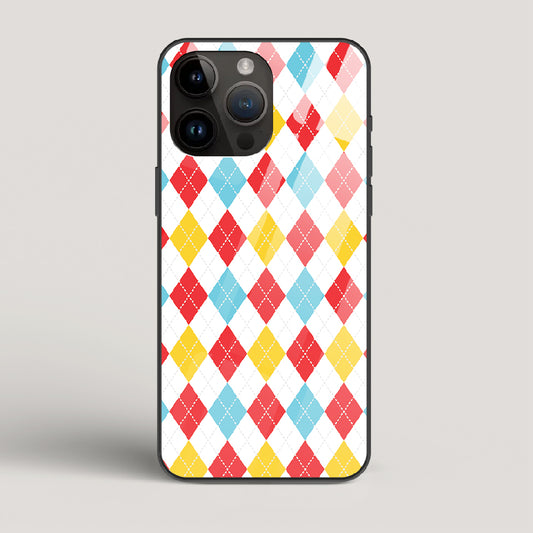 Argyle Checks - iPhone 14 Pro Max Glass Gripper Case