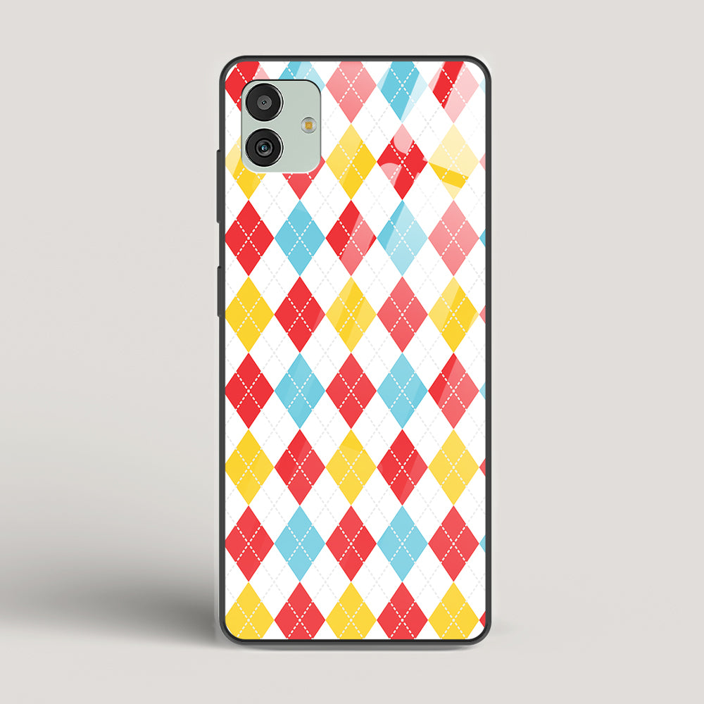 Argyle Checks - Samsung Galaxy M13 5G Glass Gripper Case