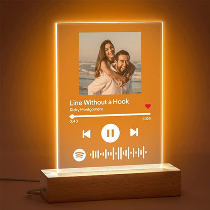 Personalized Spotify Photo Plaque with LED Light