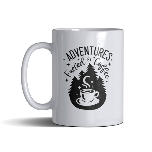 Adventures Fueled By Coffee  - White Mug