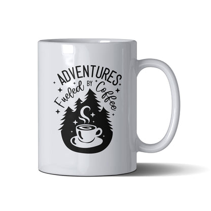 Adventures Fueled By Coffee  - White Mug