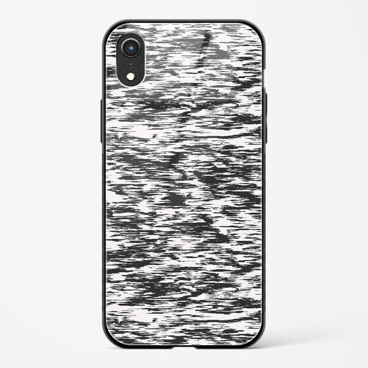 Black And White Glitch Apple iPhone XR Glass Gripper Case