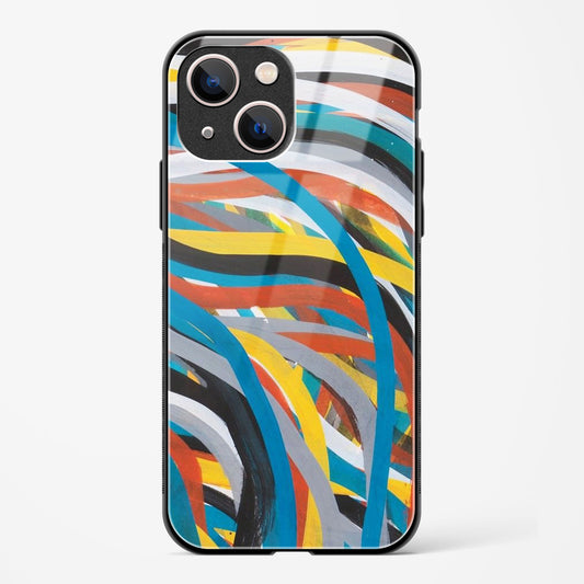 Colorful Stroke Pattern Apple iPhone 13 Mini Glass Gripper Case