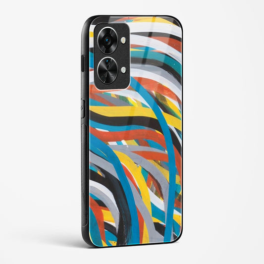 colorful stroke pattern OnePlus OnePlus Nord 2T 5G Glass Gripper Case