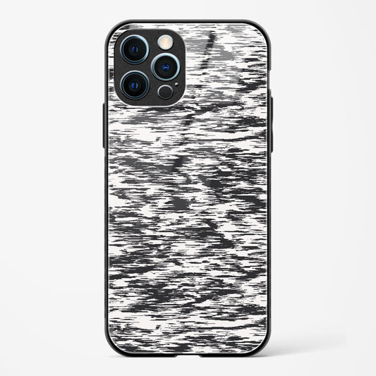 Black And White Glitch Apple iPhone 12 Pro Max Glass Gripper Case