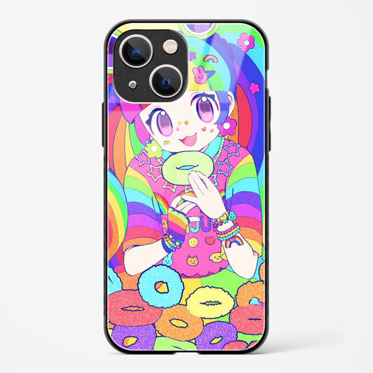 Kawaii Girl Art Apple iPhone 13 Mini Glass Gripper Case