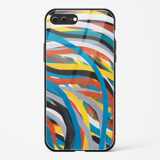 Colorful Stroke Pattern Apple iPhone 8 Plus Glass Gripper Case