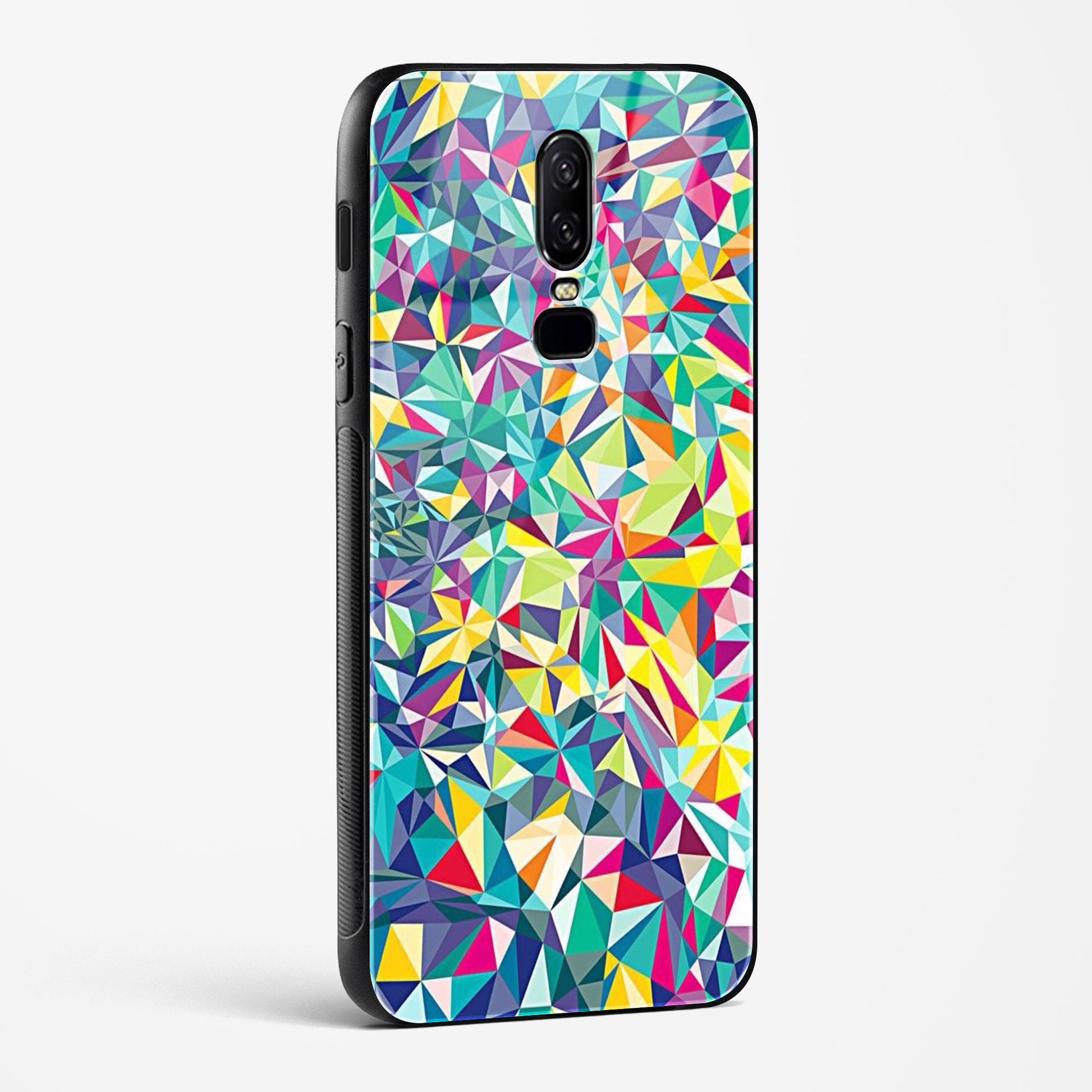 colorful geometric abstract OnePlus OnePlus 6 Glass Gripper Case