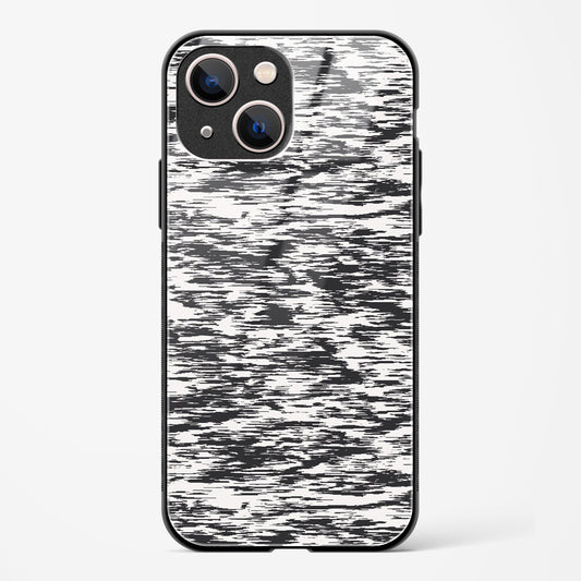 Black And White Glitch Apple iPhone 13 Glass Gripper Case