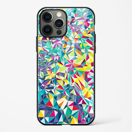 Colorful Geometric Abstract Apple iPhone 15 Pro Max Glass Gripper Case