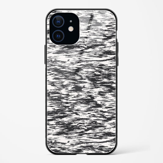 Black And White Glitch Apple iPhone 12 Mini Glass Gripper Case