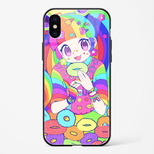 Kawaii Girl Art Apple iPhone XS Max Glass Gripper Case