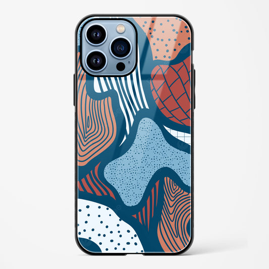 Doodle Waves Apple iPhone 14 Pro Glass Gripper Case