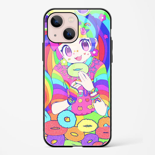 Kawaii Girl Art Apple iPhone 15 Plus Glass Gripper Case