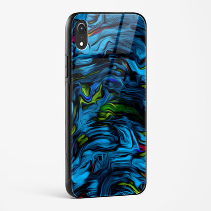 Aquatic Blue Apple iPhone XR Glass Gripper Case