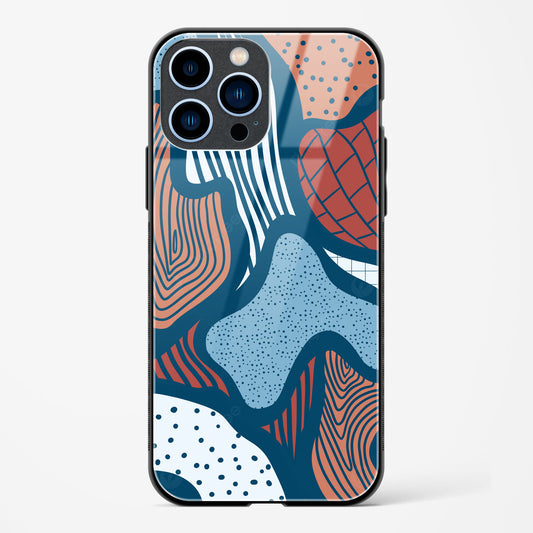 Doodle Waves Apple iPhone 13 Pro Max Glass Gripper Case