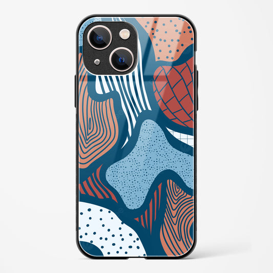 Doodle Waves Apple iPhone 13 Glass Gripper Case