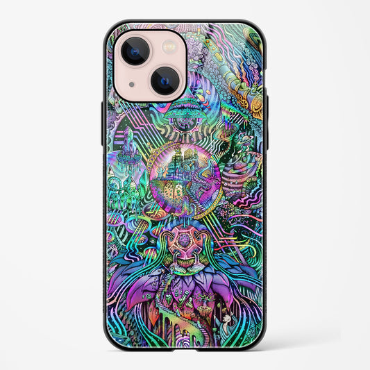 Trippy Galaxy  Apple iPhone 15 Plus Glass Gripper Case