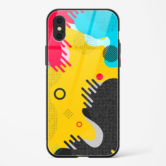 Boho Abstract Apple iPhone X Glass Gripper Case