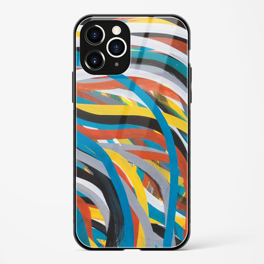 Colorful Stroke Pattern Apple iPhone 11 Pro Glass Gripper Case