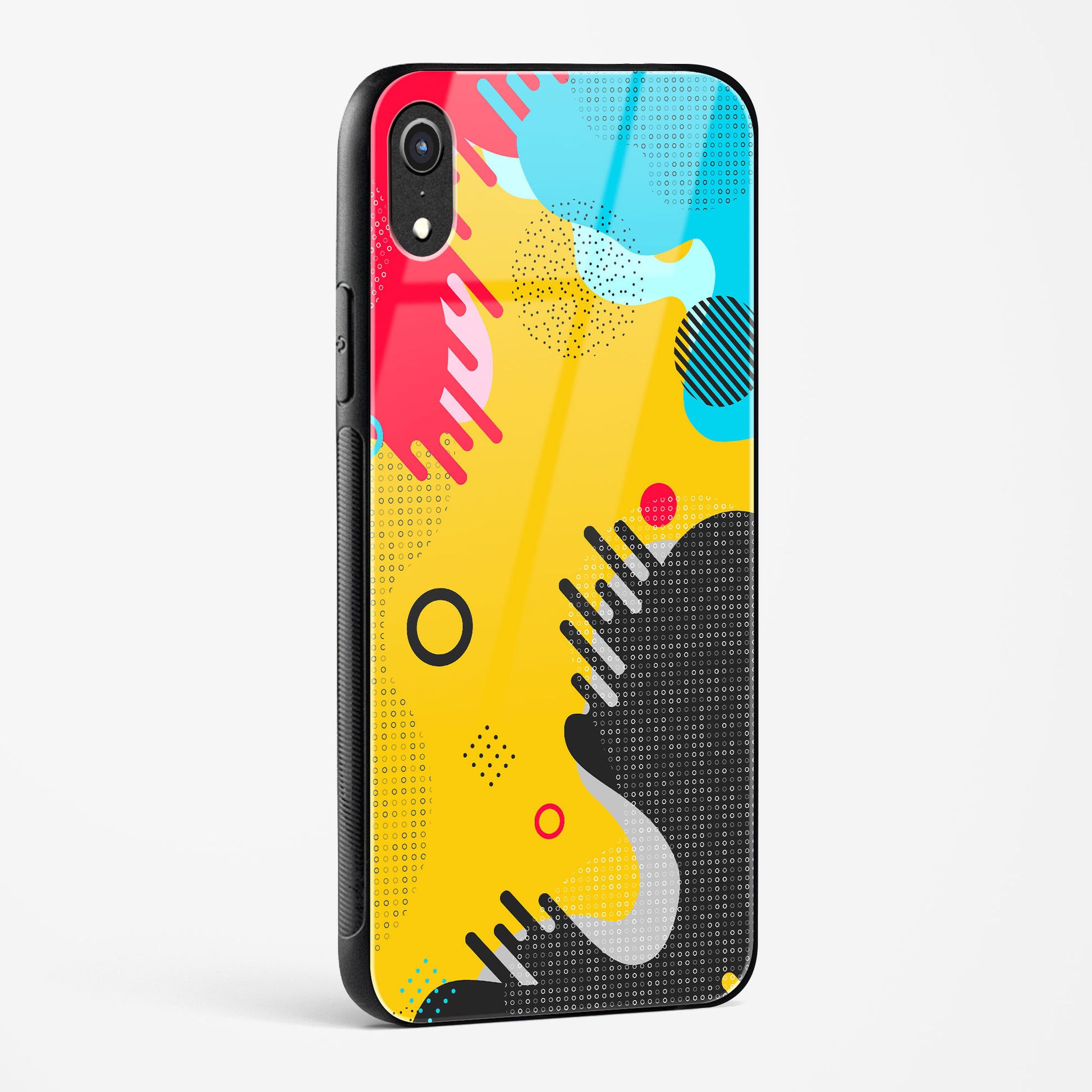 Boho Abstract Apple iPhone XR Glass Gripper Case