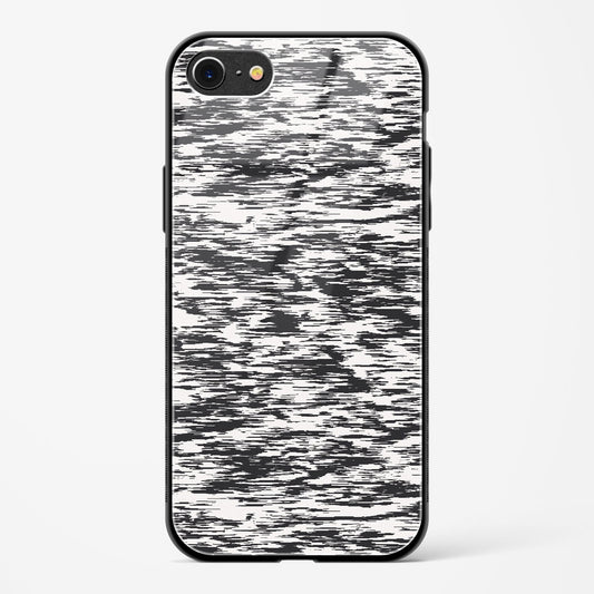 Black And White Glitch Apple iPhone SE 2022 Glass Gripper Case