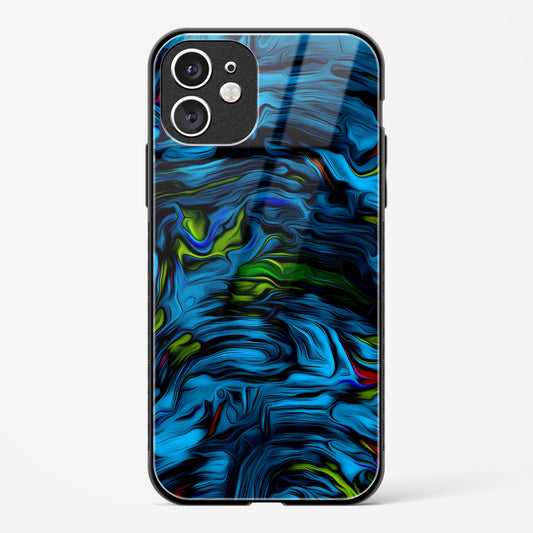 Aquatic Blue Apple iPhone 11 Glass Gripper Case