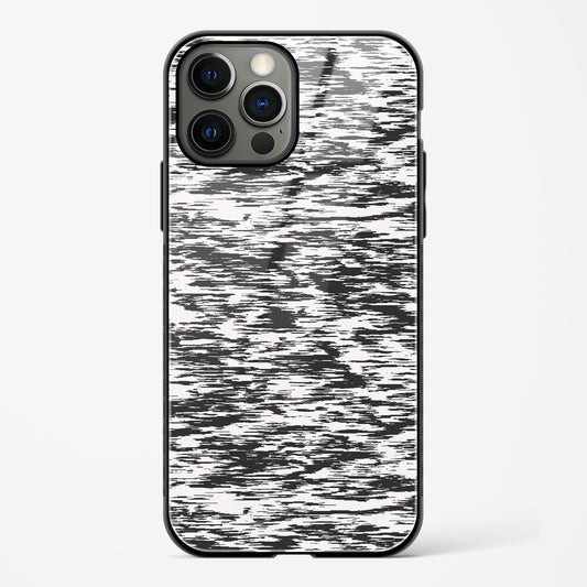 Black And White Glitch Apple iPhone 14 Pro Max Glass Gripper Case