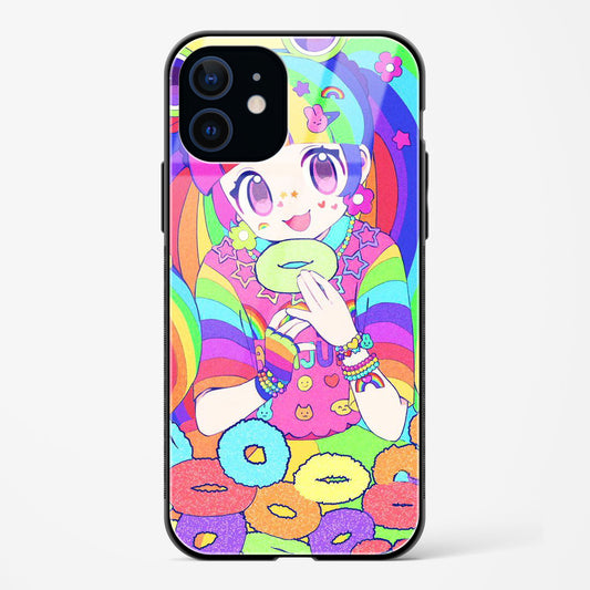 Kawaii Girl Art Apple iPhone 12 Mini Glass Gripper Case