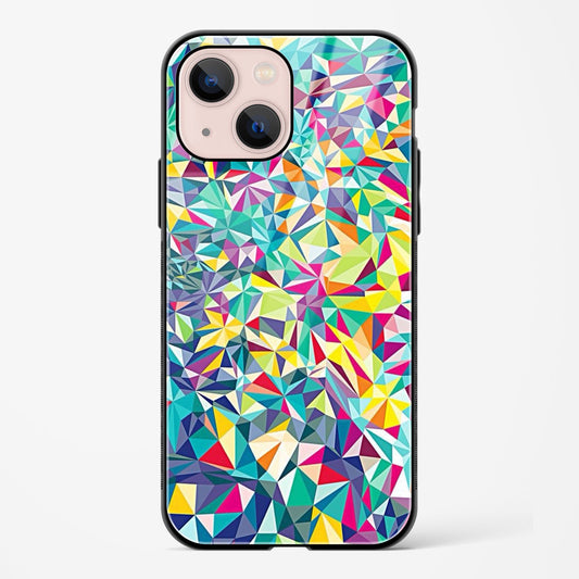 Colorful Geometric Abstract Apple iPhone 15 Plus Glass Gripper Case