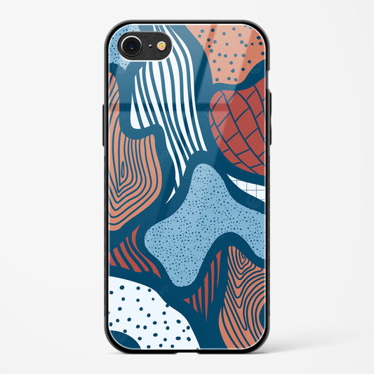 Doodle Waves Apple iPhone 7 Glass Gripper Case