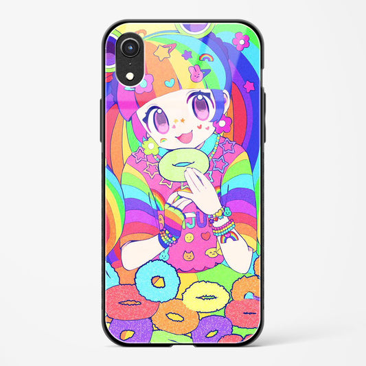 Kawaii Girl Art Apple iPhone XR Glass Gripper Case