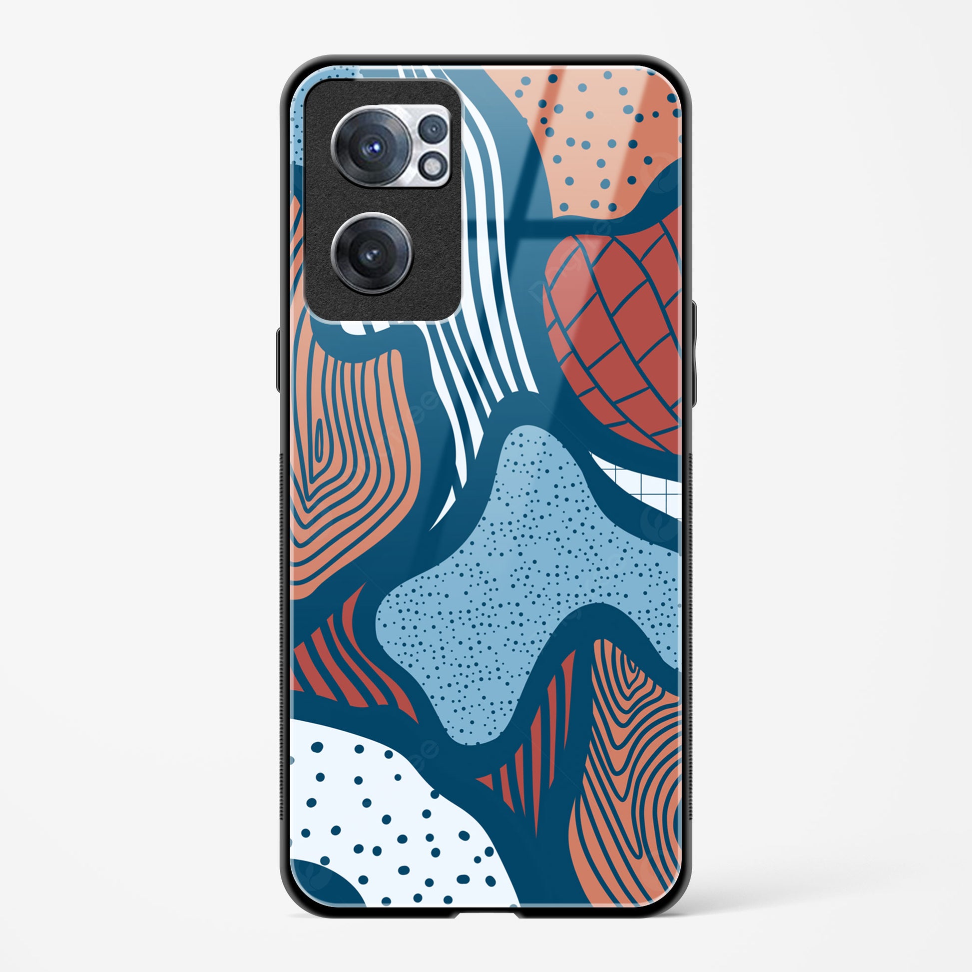 Doodle Waves OnePlus OnePlus Nord CE 2 5G Glass Gripper Case