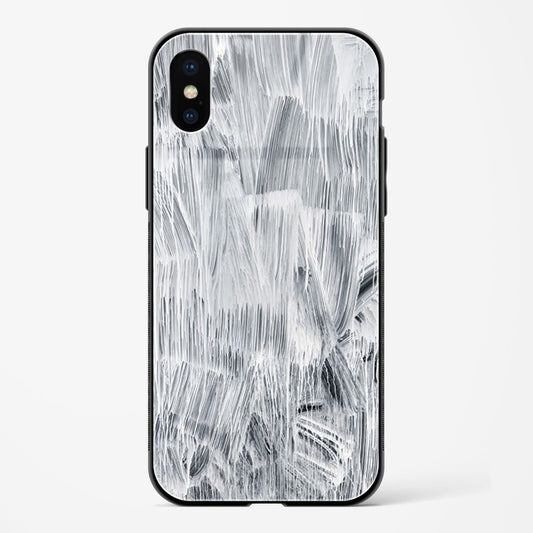 White Paint Apple iPhone XS Glass Gripper Case