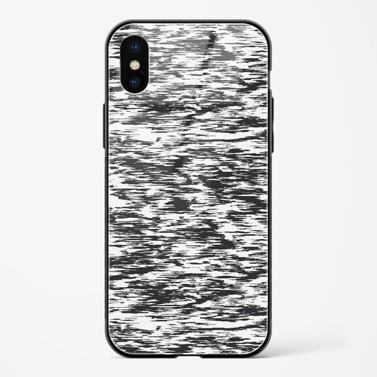 Black And White Glitch Apple iPhone XS Max Glass Gripper Case