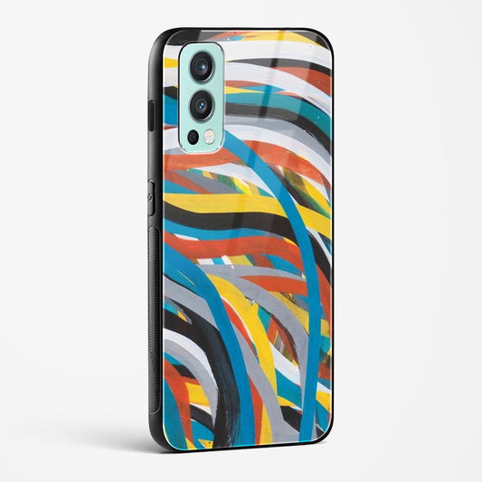 colorful stroke pattern OnePlus OnePlus Nord 2 Glass Gripper Case