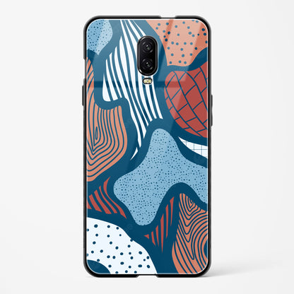 Doodle Waves OnePlus OnePlus 6T Glass Gripper Case