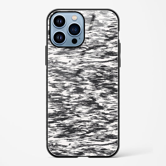 Black And White Glitch Apple iPhone 14 Pro Glass Gripper Case