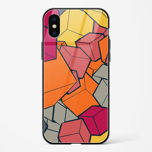 Cubic Blast Apple iPhone XS Glass Gripper Case