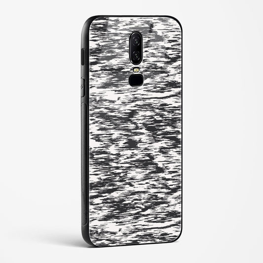 Black and White Glitch OnePlus OnePlus 6 Glass Gripper Case