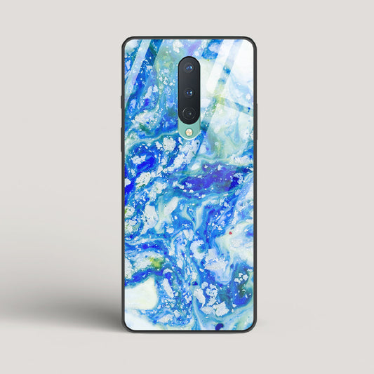 Blue Acid Marble - OnePlus 8 Glass Case