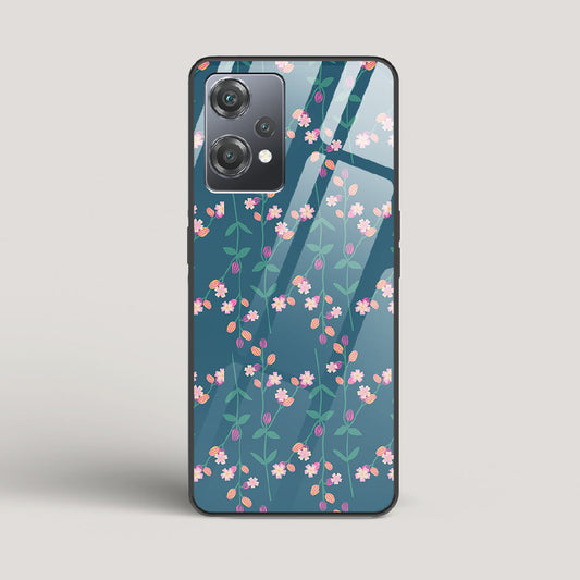 Blue Floral Pattern - OnePlus Nord CE 2 Lite 5G Glass Case