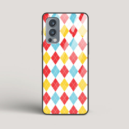 Argyle Checks - OnePlus Nord 2 Glass Case