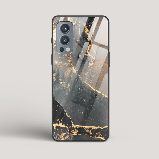 Black Gold Marble - OnePlus Nord 2 Glass Case