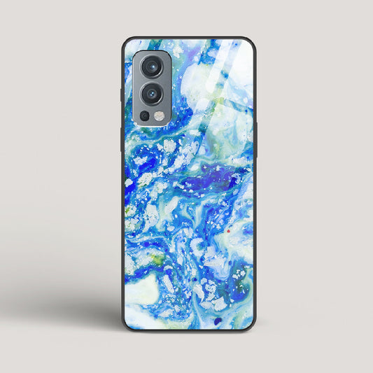 Blue Acid Marble - OnePlus Nord 2 Glass Case