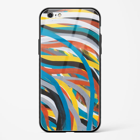 Colorful Stroke Pattern Apple iPhone 6s Glass Gripper Case