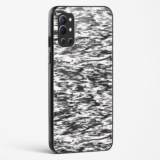 Black and White Glitch OnePlus OnePlus 9R Glass Gripper Case