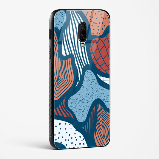 Doodle Waves OnePlus OnePlus 6T Glass Gripper Case