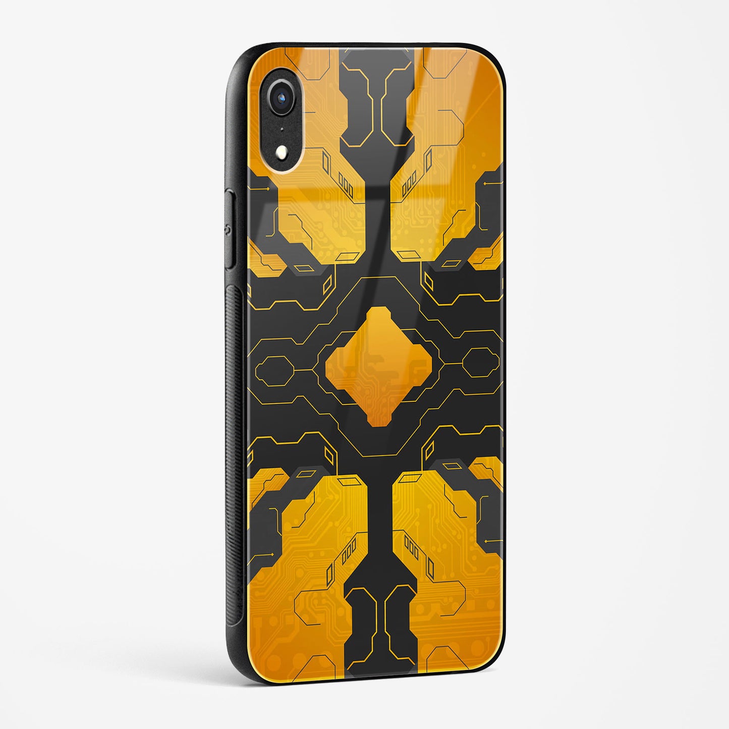 Amber Blaze Apple iPhone XR Glass Gripper Case