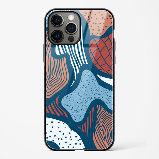 Doodle Waves Apple iPhone 15 Pro Max Glass Gripper Case